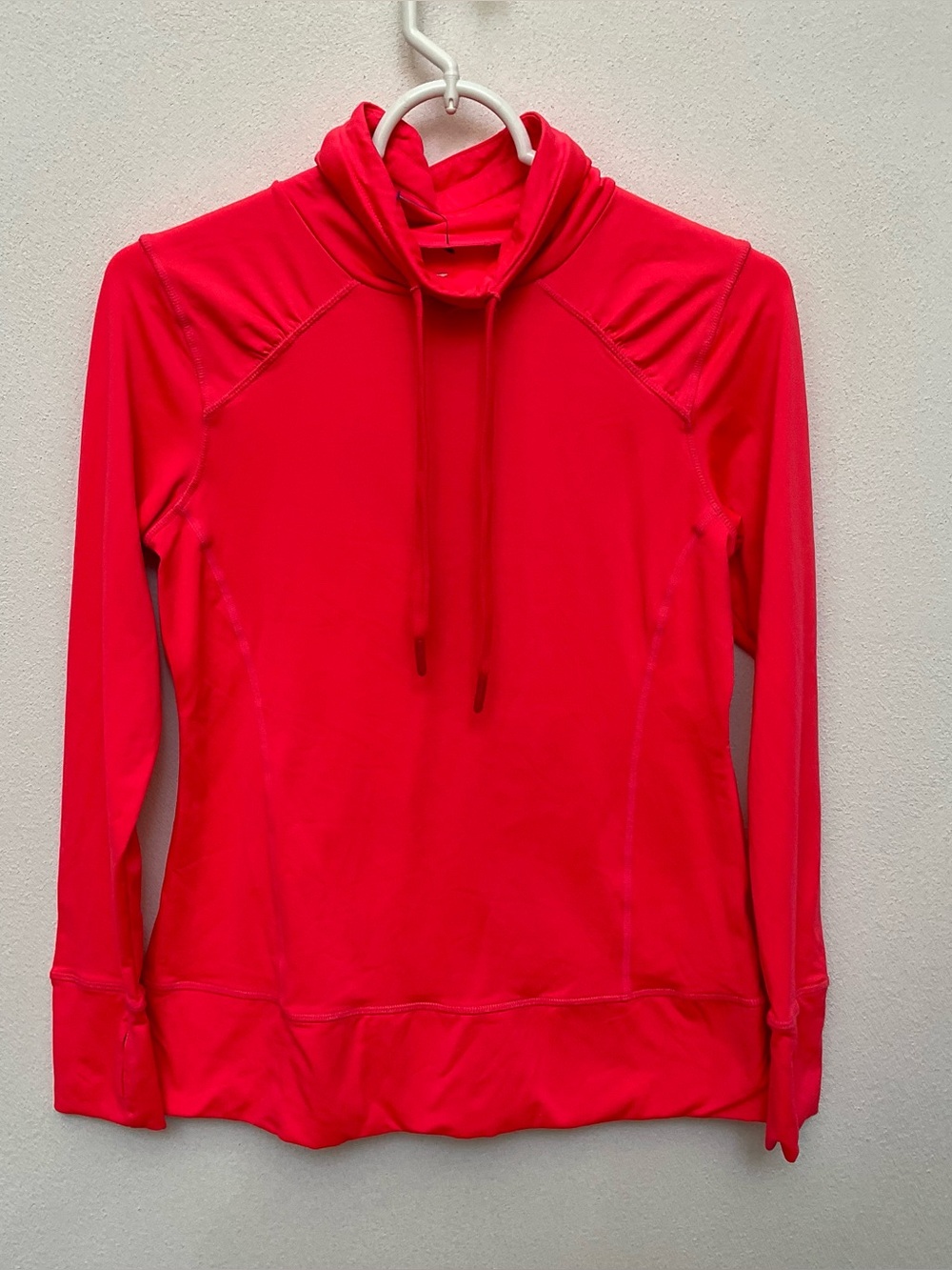 Layer 8 Performance Neon Pink Cowl High Neck Pullover Jacket Size Small